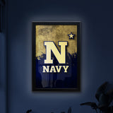 US Naval Academy Backlit LED Light Up Wall Sign | NCAA College Team Backlit LED Framed Lite Up Wall Decor