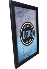 Utah Hockey Club Backlit LED Light Up Wall Sign | NHL Hockey Team Backlit LED Framed Lite Up Wall Decor Art