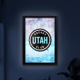 Utah Hockey Club Backlit LED Light Up Wall Sign | NHL Hockey Team Backlit LED Framed Lite Up Wall Decor Art