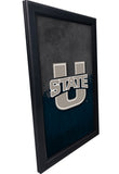 Utah State University Backlit LED Light Up Wall Sign | NCAA College Team Backlit LED Framed Lite Up Wall Decor