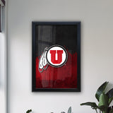 University of Utah Backlit LED Light Up Wall Sign | NCAA College Team Backlit LED Framed Lite Up Wall Decor
