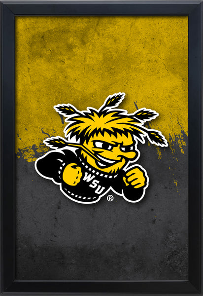 Wichita State University Backlit LED Light Up Wall Sign | NCAA College Team Backlit LED Framed Lite Up Wall Decor