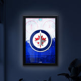 Winnipeg Jets Backlit LED Light Up Wall Sign | NHL Hockey Team Backlit LED Framed Lite Up Wall Decor Art