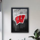 University of Wisconsin (W) Backlit LED Light Up Wall Sign | NCAA College Team Backlit LED Framed Lite Up Wall Decor