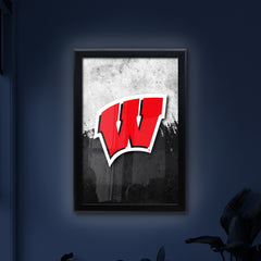 University of Wisconsin (W) Backlit LED Light Up Wall Sign | NCAA College Team Backlit LED Framed Lite Up Wall Decor