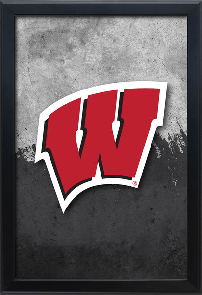 University of Wisconsin (W) Backlit LED Light Up Wall Sign | NCAA College Team Backlit LED Framed Lite Up Wall Decor