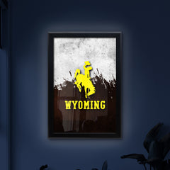 University of Wyoming Backlit LED Light Up Wall Sign | NCAA College Team Backlit LED Framed Lite Up Wall Decor