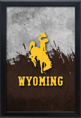 University of Wyoming Backlit LED Light Up Wall Sign | NCAA College Team Backlit LED Framed Lite Up Wall Decor