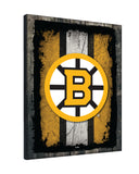 Boston Bruins Barn Wood Wall Art Decor Canvas
