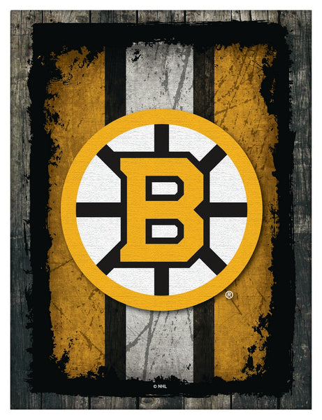 Boston Bruins Barn Wood Wall Art Decor Canvas