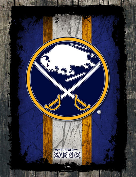 Buffalo Sabres Barn Wood Wall Art Decor Canvas