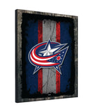 Columbus Blue Jackets Barn Wood Wall Art Decor Canvas