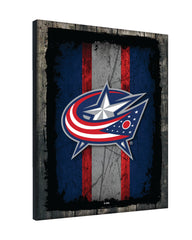 Columbus Blue Jackets Barn Wood Wall Art Decor Canvas