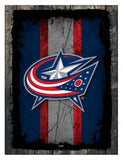 Columbus Blue Jackets Barn Wood Wall Art Decor Canvas