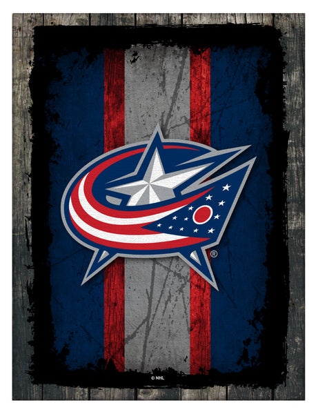 Columbus Blue Jackets Barn Wood Wall Art Decor Canvas