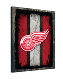 Detroit Red Wings Barn Wood Wall Art Decor Canvas
