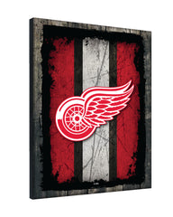 Detroit Red Wings Barn Wood Wall Art Decor Canvas