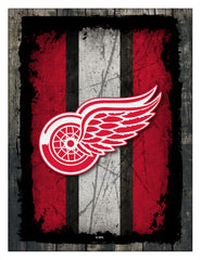 Detroit Red Wings Barn Wood Wall Art Decor Canvas