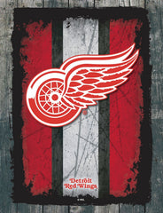 Detroit Red Wings Barn Wood Wall Art Decor Canvas