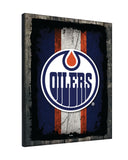 Edmonton Oilers Barn Wood Wall Art Decor Canvas