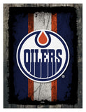 Edmonton Oilers Barn Wood Wall Art Decor Canvas