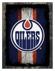 Edmonton Oilers Barn Wood Wall Art Decor Canvas