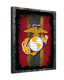 United States Marine Corps Traditional Red and Yellow Logo Canvas