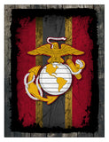 United States Marine Corps Traditional Red and Yellow Logo Canvas