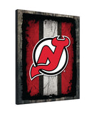 New Jersey Devils Barn Wood Wall Art Decor Canvas