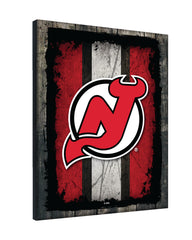 New Jersey Devils Barn Wood Wall Art Decor Canvas