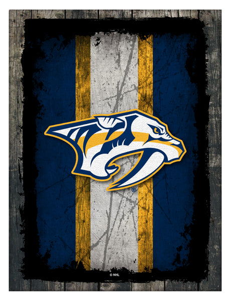 Nashville Predators Barn Wood Wall Art Decor Canvas