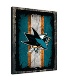 San Jose Sharks Barn Wood Wall Art Decor Canvas