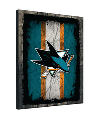 San Jose Sharks Barn Wood Wall Art Decor Canvas