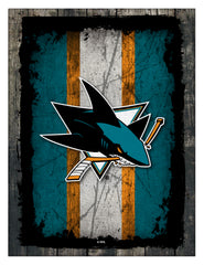 San Jose Sharks Barn Wood Wall Art Decor Canvas