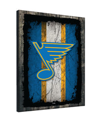 St Louis Blues Barn Wood Wall Art Decor Canvas