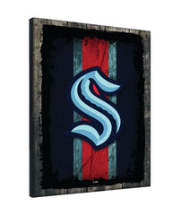 Seattle Kraken Barn Wood Wall Art Decor Canvas