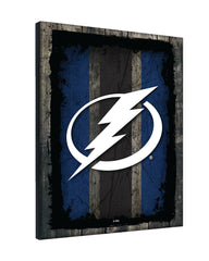 Tampa Bay Lightning Barn Wood Wall Art Decor Canvas