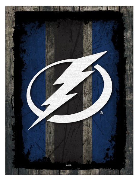 Tampa Bay Lightning Barn Wood Wall Art Decor Canvas
