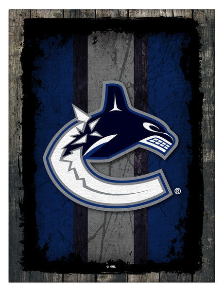 Vancouver Canucks Barn Wood Wall Art Decor Canvas