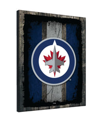 Winnipeg Jets Barn Wood Wall Art Decor Canvas