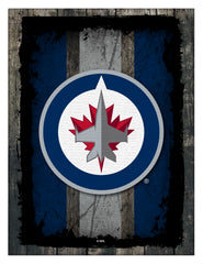 Winnipeg Jets Barn Wood Wall Art Decor Canvas