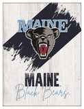 Maine Black Bears Logo Wall Decor Canvas