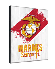 Traditional Red and Yellow Eagle United States Marine Corps Logo Canvas