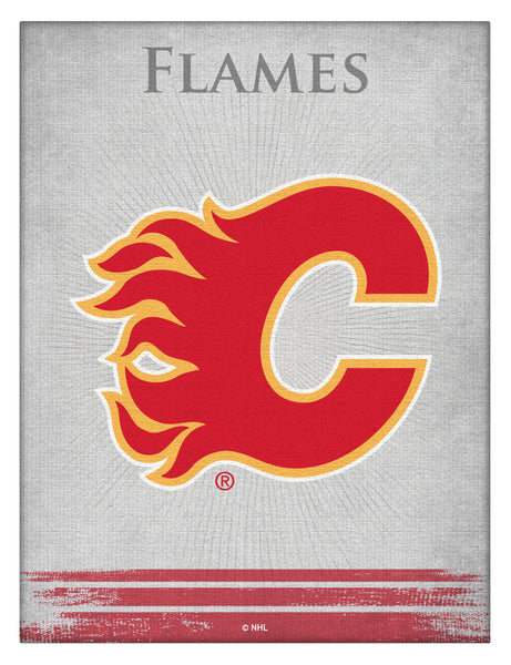 Calgary Flames Logo Canvas