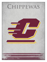 Central Michigan University Chippewas Logo Printed Canvas Wall Decor