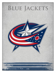 Columbus Blue Jackets Logo Canvas