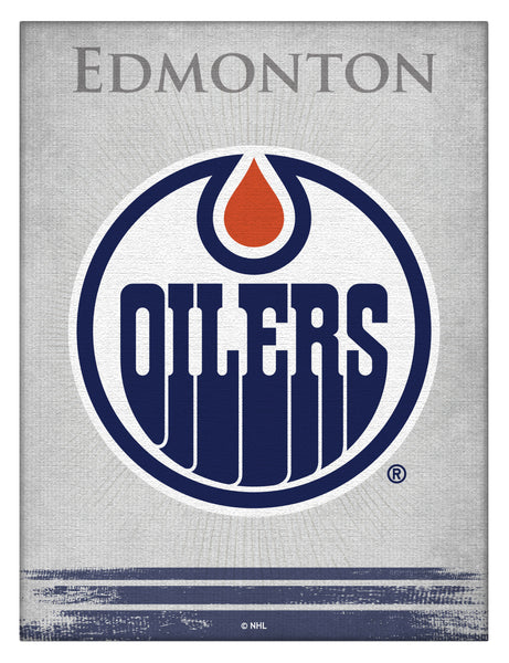 Edmonton Oilers Logo Canvas