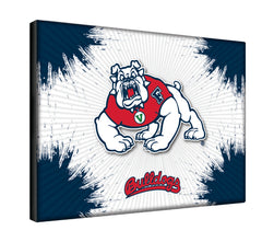 Fresno State University Bulldogs Logo Wall Decor Canvas