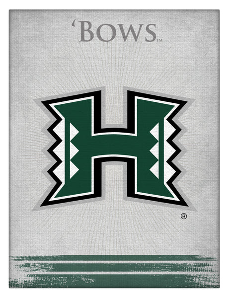Hawaii Rainbow Warriors Logo Wall Decor Canvas