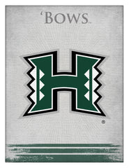 Hawaii Rainbow Warriors Logo Wall Decor Canvas